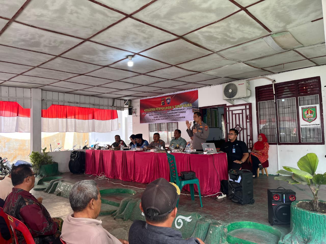 Binmas Polres Asahan LaksanakanPenyuluhan dan Tatap Muka Forum Kemitraan Polisi Masyarakat (FKPM)