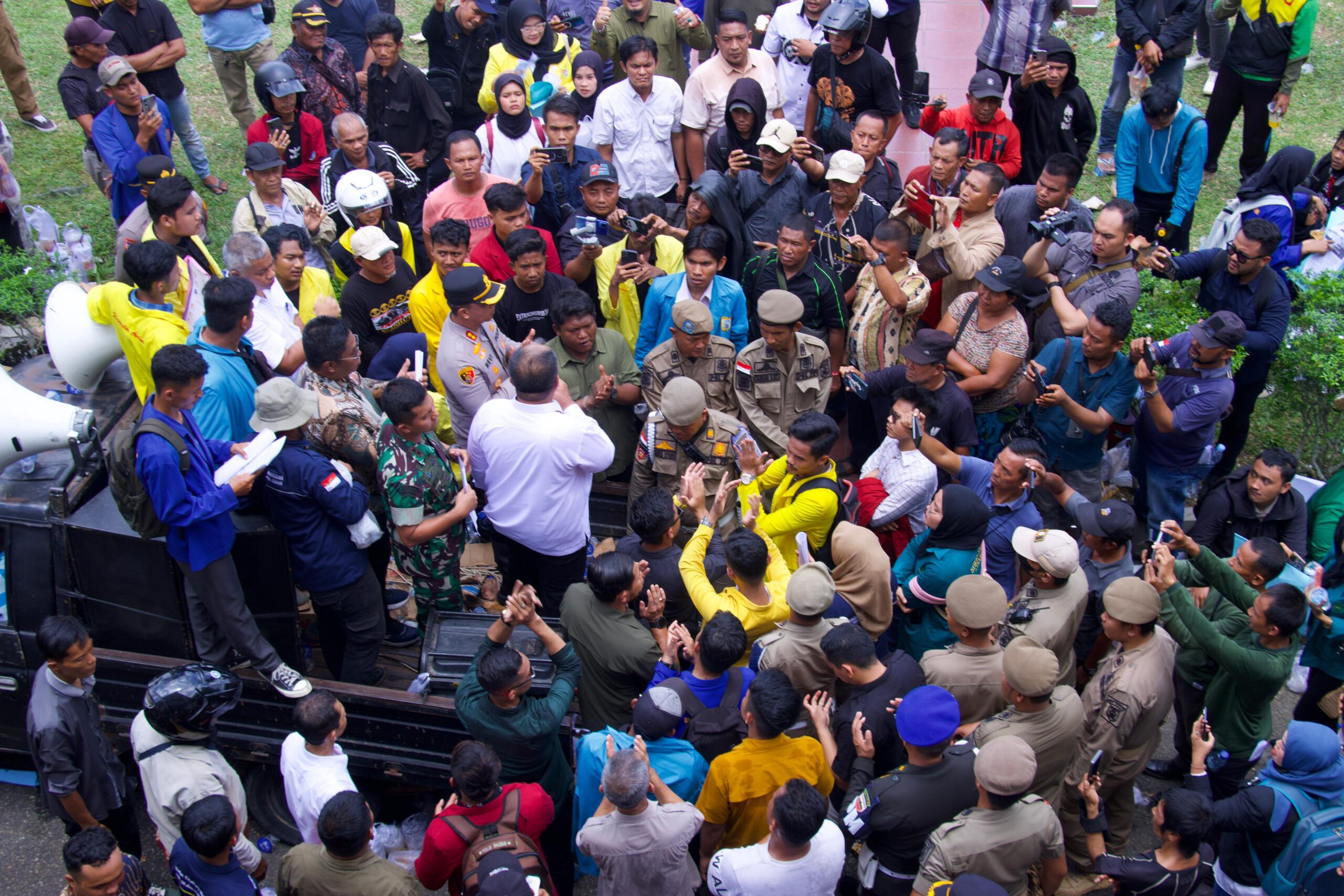 Polres Asahan Amankan Aksi Unjuk Rasa BEM Se-Kabupaten Asahan, Berjalan Tertib dan Lancar